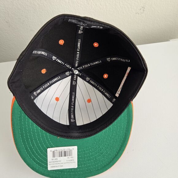 SIOUX CITY GHOSTS EFF DNA EBBETS Field Black Orange Fitted HAT Size 7 Mens NEW - Picture 6 of 6